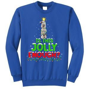 Lighting Is This Jolly Enough Standard Poodle Christmas Tree Gift Sweatshirt