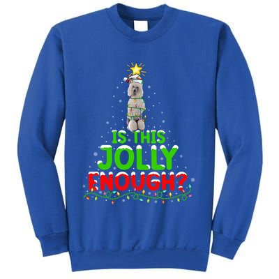 Lighting Is This Jolly Enough Standard Poodle Christmas Tree Gift Sweatshirt