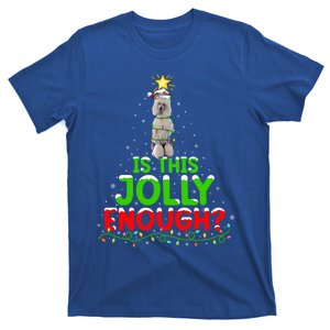 Lighting Is This Jolly Enough Standard Poodle Christmas Tree Gift T-Shirt