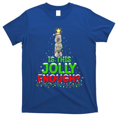 Lighting Is This Jolly Enough Standard Poodle Christmas Tree Gift T-Shirt
