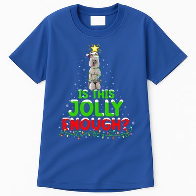 Lighting Is This Jolly Enough Standard Poodle Christmas Tree Gift Tall T-Shirt