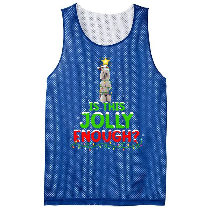 Lighting Is This Jolly Enough Standard Poodle Christmas Tree Gift Mesh Reversible Basketball Jersey Tank