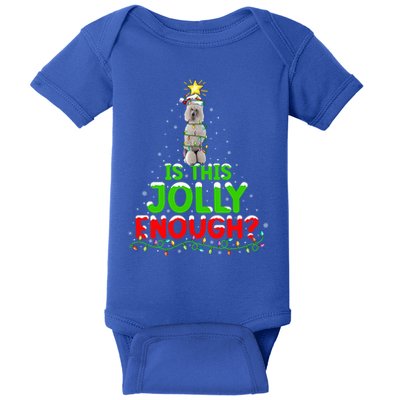 Lighting Is This Jolly Enough Standard Poodle Christmas Tree Gift Baby Bodysuit