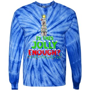 Lighting Is This Jolly Enough Standard Poodle Christmas Tree Gift Tie-Dye Long Sleeve Shirt