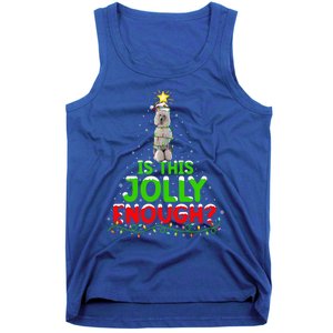 Lighting Is This Jolly Enough Standard Poodle Christmas Tree Gift Tank Top