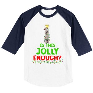 Lighting Is This Jolly Enough Standard Poodle Christmas Tree Gift Baseball Sleeve Shirt