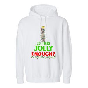 Lighting Is This Jolly Enough Standard Poodle Christmas Tree Gift Garment-Dyed Fleece Hoodie