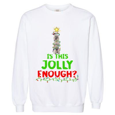 Lighting Is This Jolly Enough Standard Poodle Christmas Tree Gift Garment-Dyed Sweatshirt