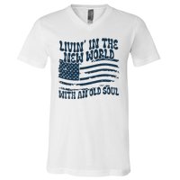 Living In The New World With An Old Soul V-Neck T-Shirt