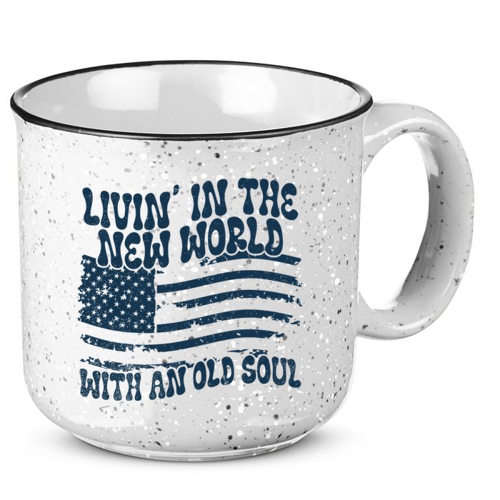 Living In The New World With An Old Soul 15oz Campfire Ceramic Mug