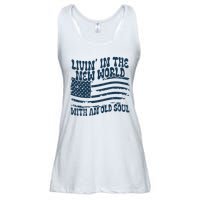 Living In The New World With An Old Soul Ladies Essential Flowy Tank
