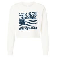 Living In The New World With An Old Soul Cropped Pullover Crew