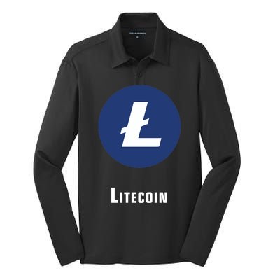 Litecoin Classic Silk Touch Performance Long Sleeve Polo