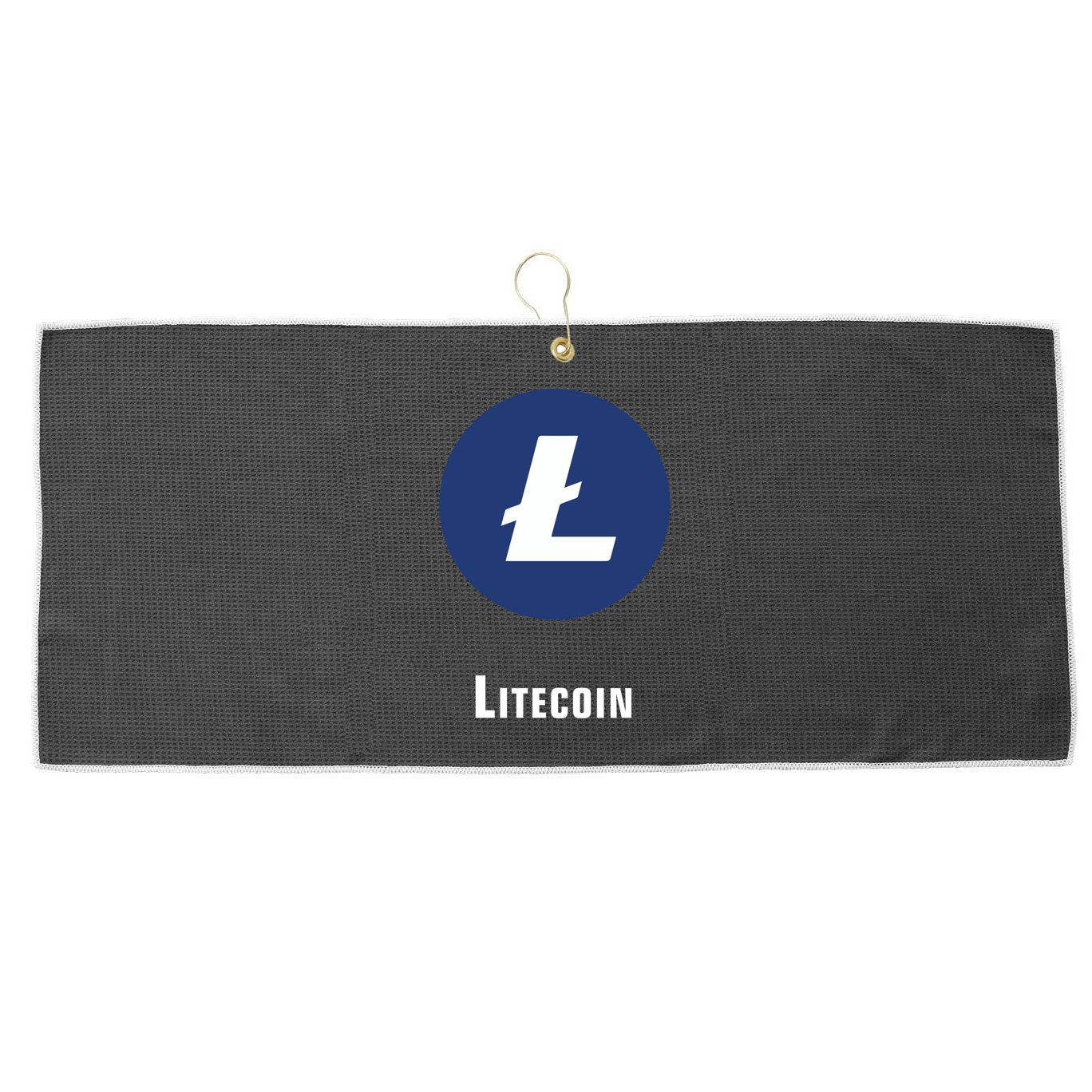 Litecoin Classic Large Microfiber Waffle Golf Towel