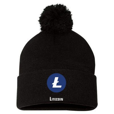 Litecoin Classic Pom Pom 12in Knit Beanie