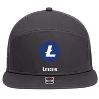 Litecoin Classic 7 Panel Mesh Trucker Snapback Hat