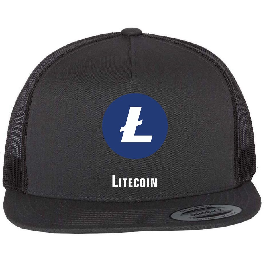 Litecoin Classic Flat Bill Trucker Hat