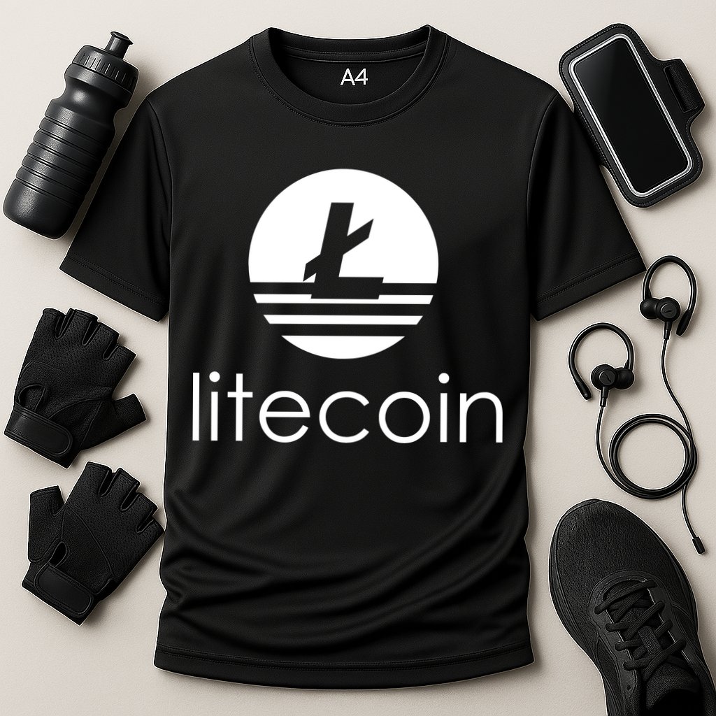 Litecoin Logo Cooling Performance Crew T-Shirt