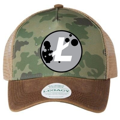 Litecoin Moon Cryptocurrency Legacy Tie Dye Trucker Hat