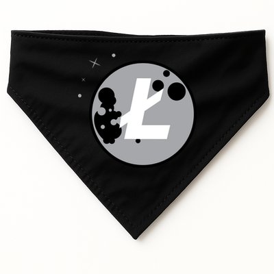 Litecoin Moon Cryptocurrency USA-Made Doggie Bandana