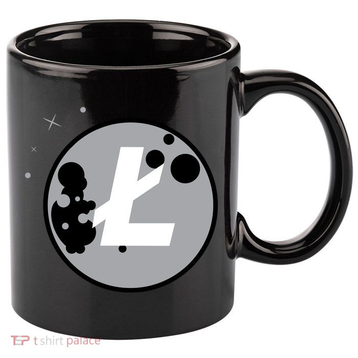 Litecoin Moon Cryptocurrency 11oz C Handle Ceramic Mug