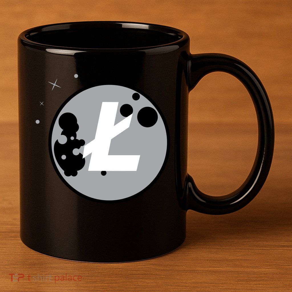 Litecoin Moon Cryptocurrency 11oz C Handle Ceramic Mug