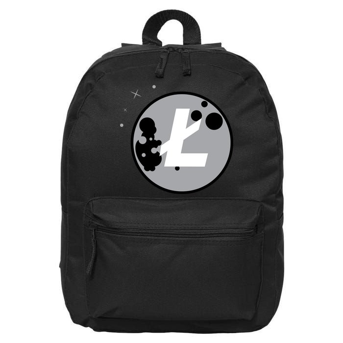 Litecoin Moon Cryptocurrency 16 in Basic Backpack
