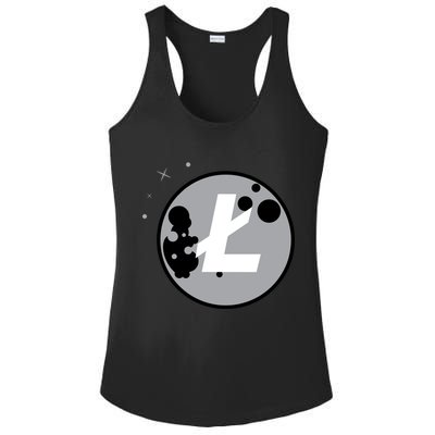 Litecoin Moon Cryptocurrency Ladies PosiCharge Competitor Racerback Tank