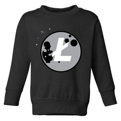Litecoin Moon Cryptocurrency Toddler Sweatshirt