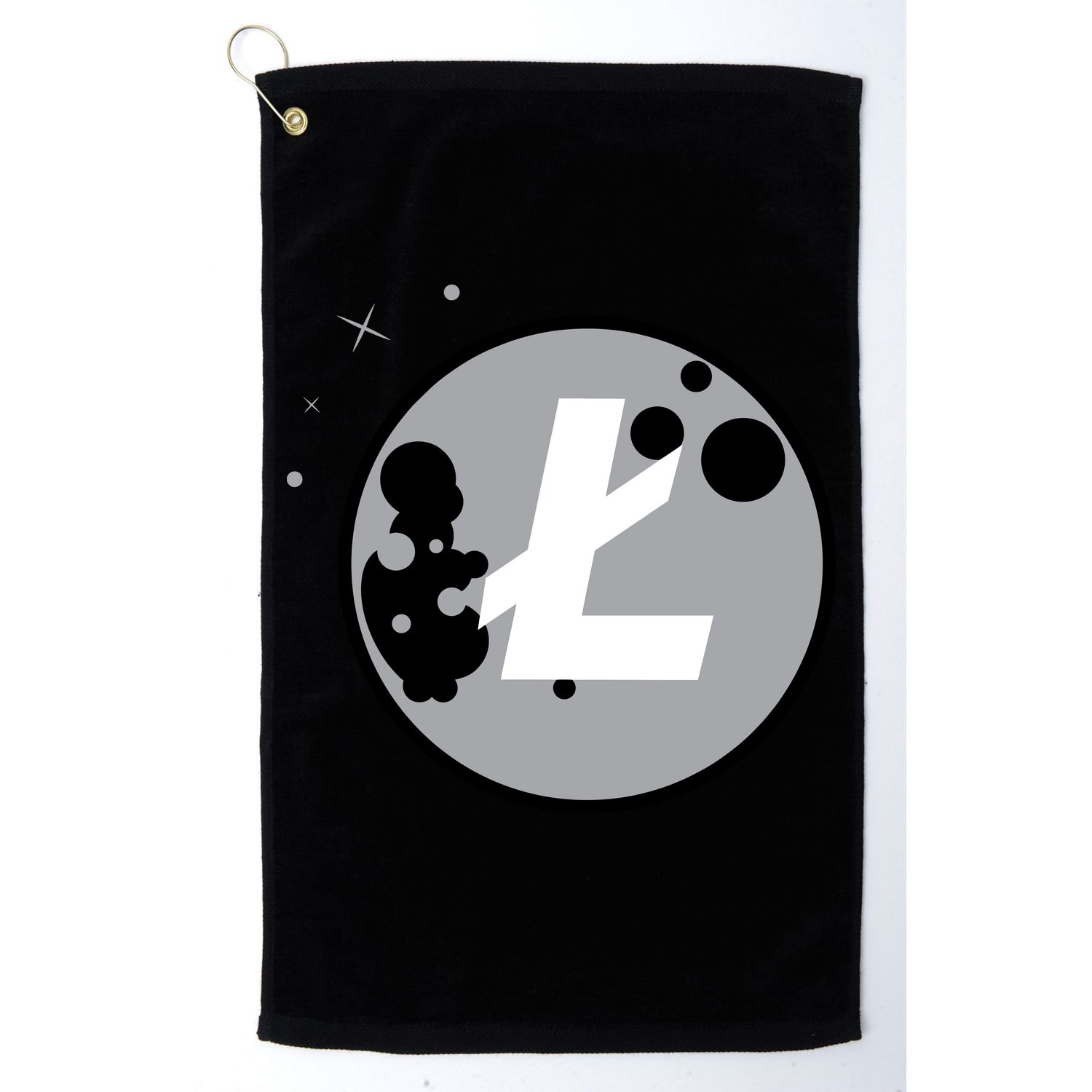 Litecoin Moon Cryptocurrency Golf Towel