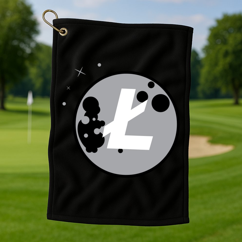 Litecoin Moon Cryptocurrency Golf Towel