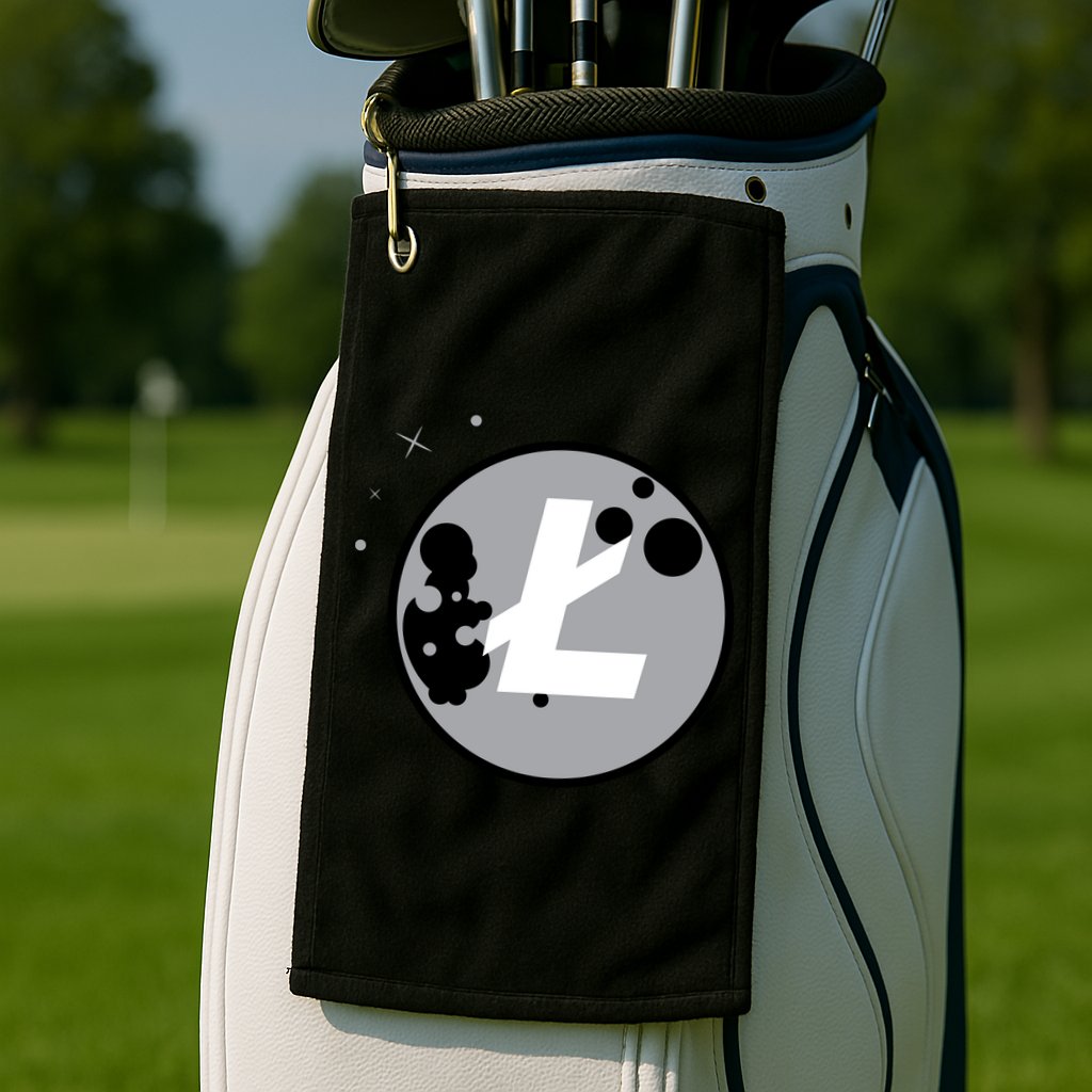 Litecoin Moon Cryptocurrency Golf Towel