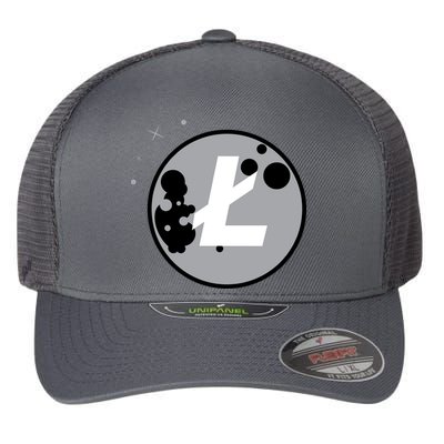 Litecoin Moon Cryptocurrency Flexfit Unipanel Trucker Cap