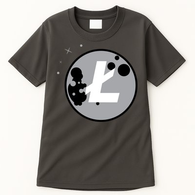 Litecoin Moon Cryptocurrency Tall T-Shirt