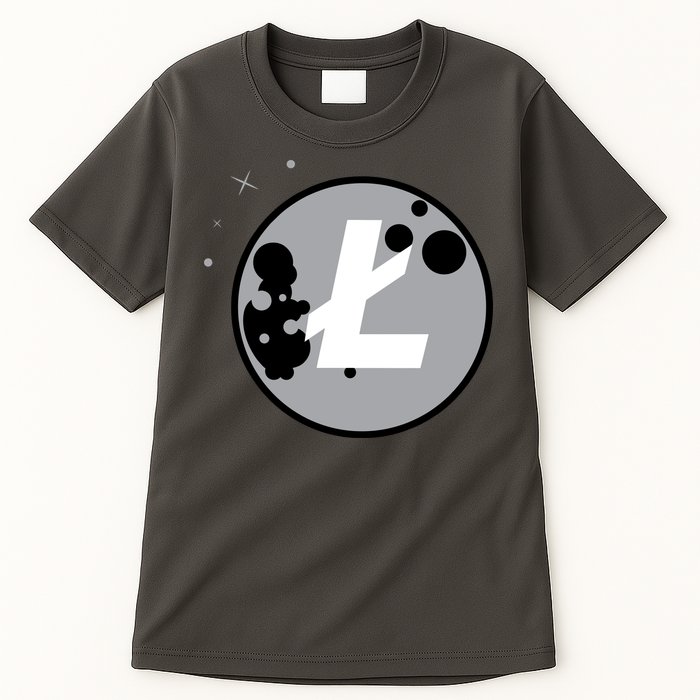 Litecoin Moon Cryptocurrency Tall T-Shirt