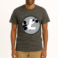 Litecoin Moon Cryptocurrency Tall T-Shirt