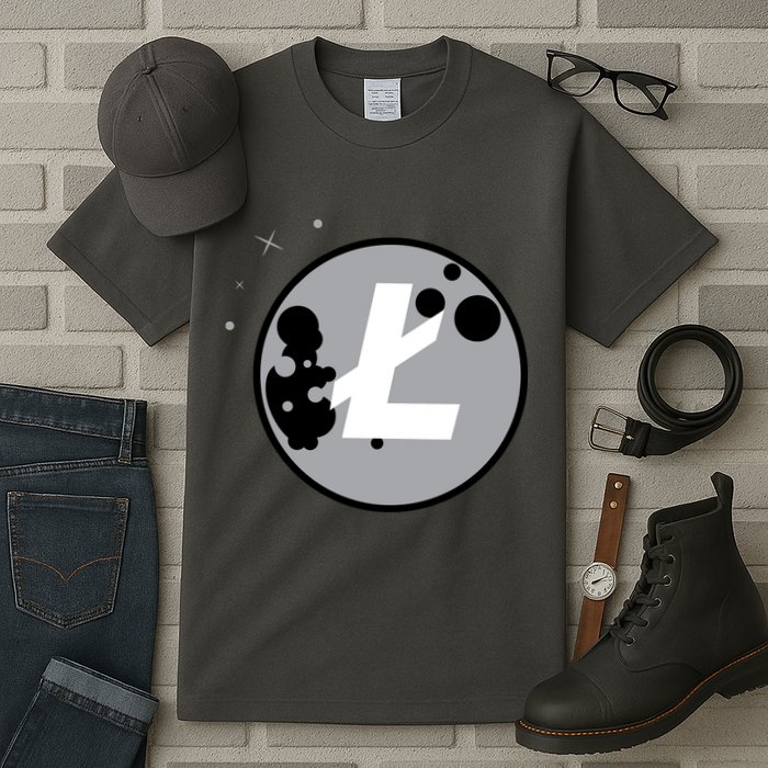 Litecoin Moon Cryptocurrency Tall T-Shirt