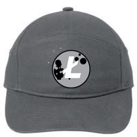 Litecoin Moon Cryptocurrency 7-Panel Snapback Hat