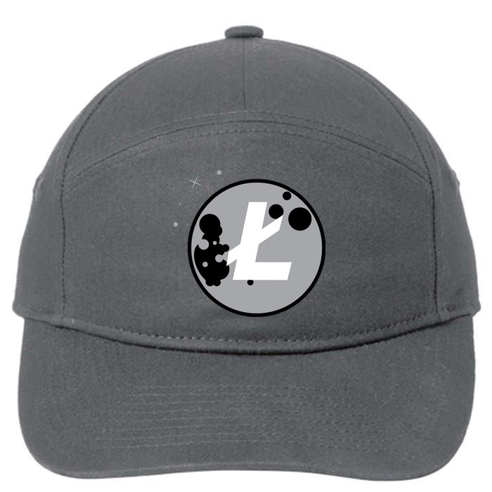 Litecoin Moon Cryptocurrency 7-Panel Snapback Hat