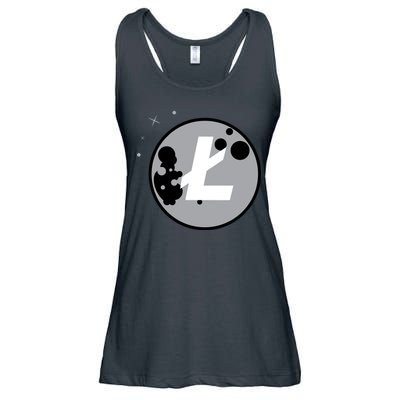 Litecoin Moon Cryptocurrency Ladies Essential Flowy Tank