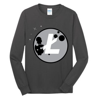 Litecoin Moon Cryptocurrency Tall Long Sleeve T-Shirt