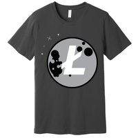 Litecoin Moon Cryptocurrency Premium T-Shirt