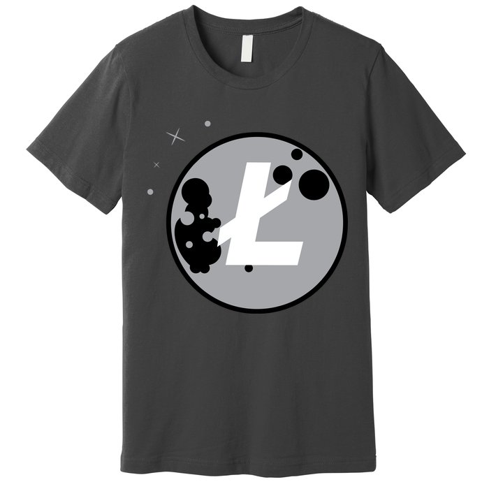 Litecoin Moon Cryptocurrency Premium T-Shirt