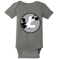 Litecoin Moon Cryptocurrency Baby Bodysuit