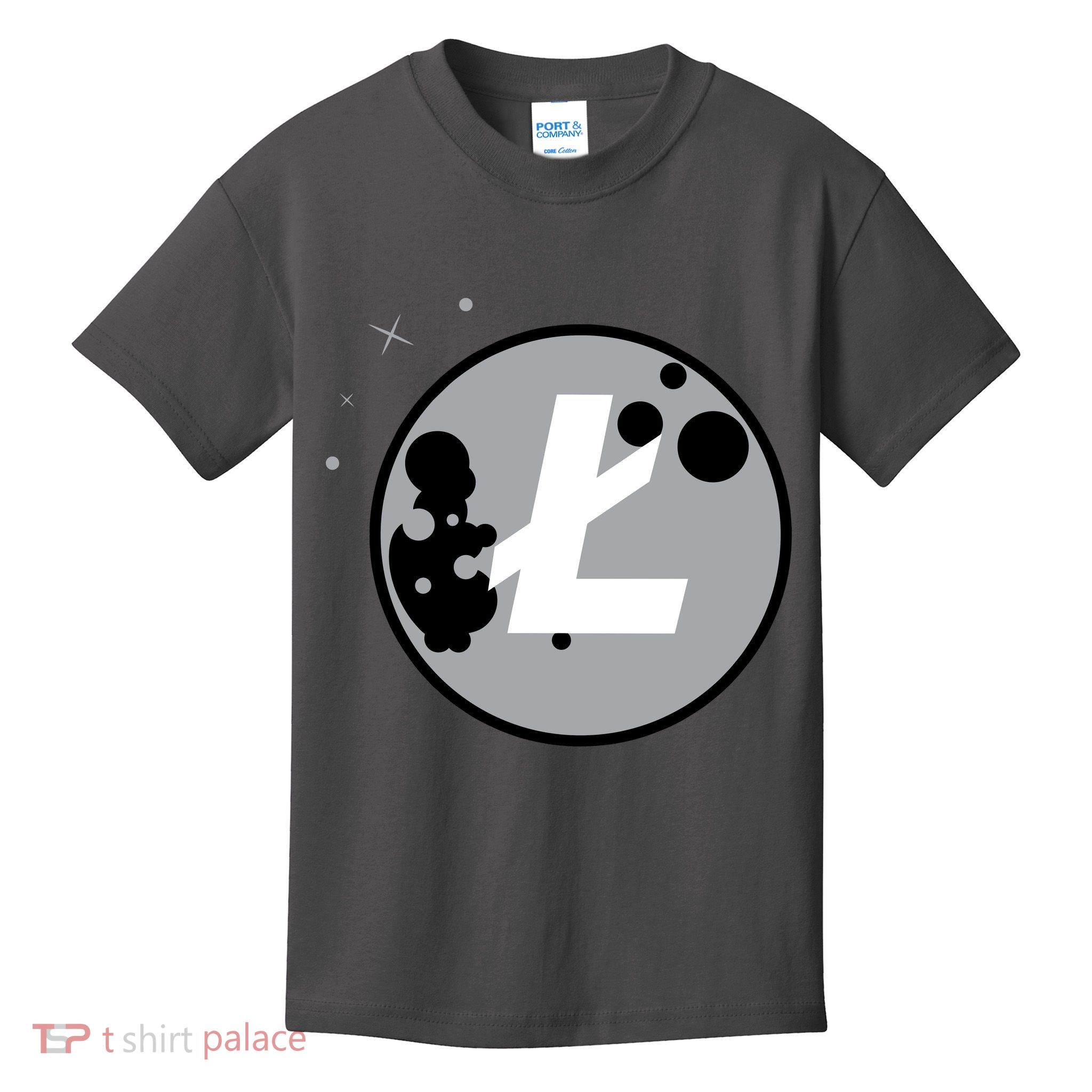 Litecoin Moon Cryptocurrency Kids T-Shirt
