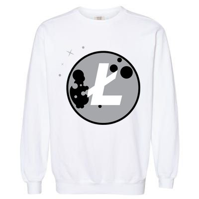 Litecoin Moon Cryptocurrency Garment-Dyed Sweatshirt