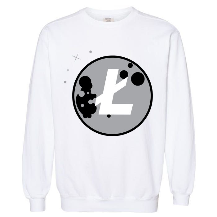Litecoin Moon Cryptocurrency Garment-Dyed Sweatshirt