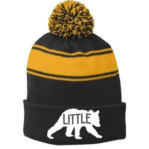 Little Bear Stripe Pom Pom Beanie