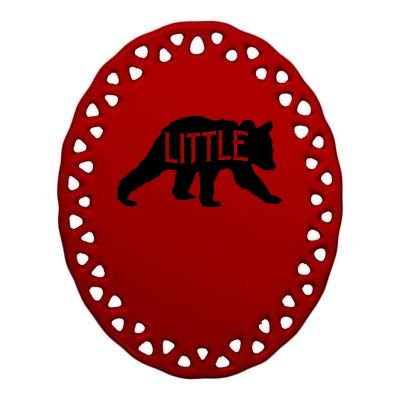 Little Bear Ceramic Oval Ornament