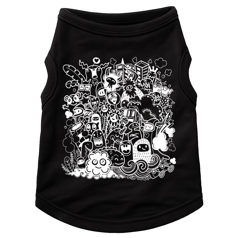 Little Cartoon Monster Mash Up Doggie Tank